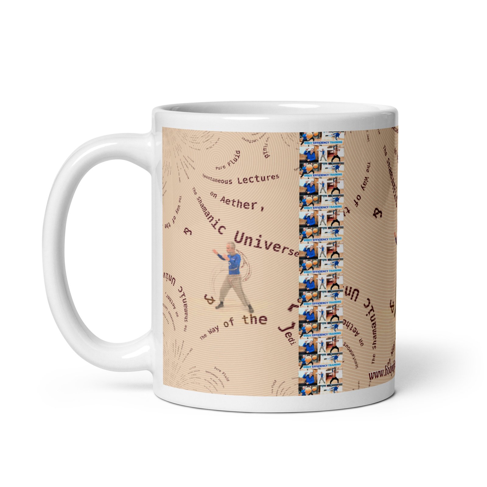 PURE FLUID. Aether and The Shamanic Universe. White glossy mug - Image 4