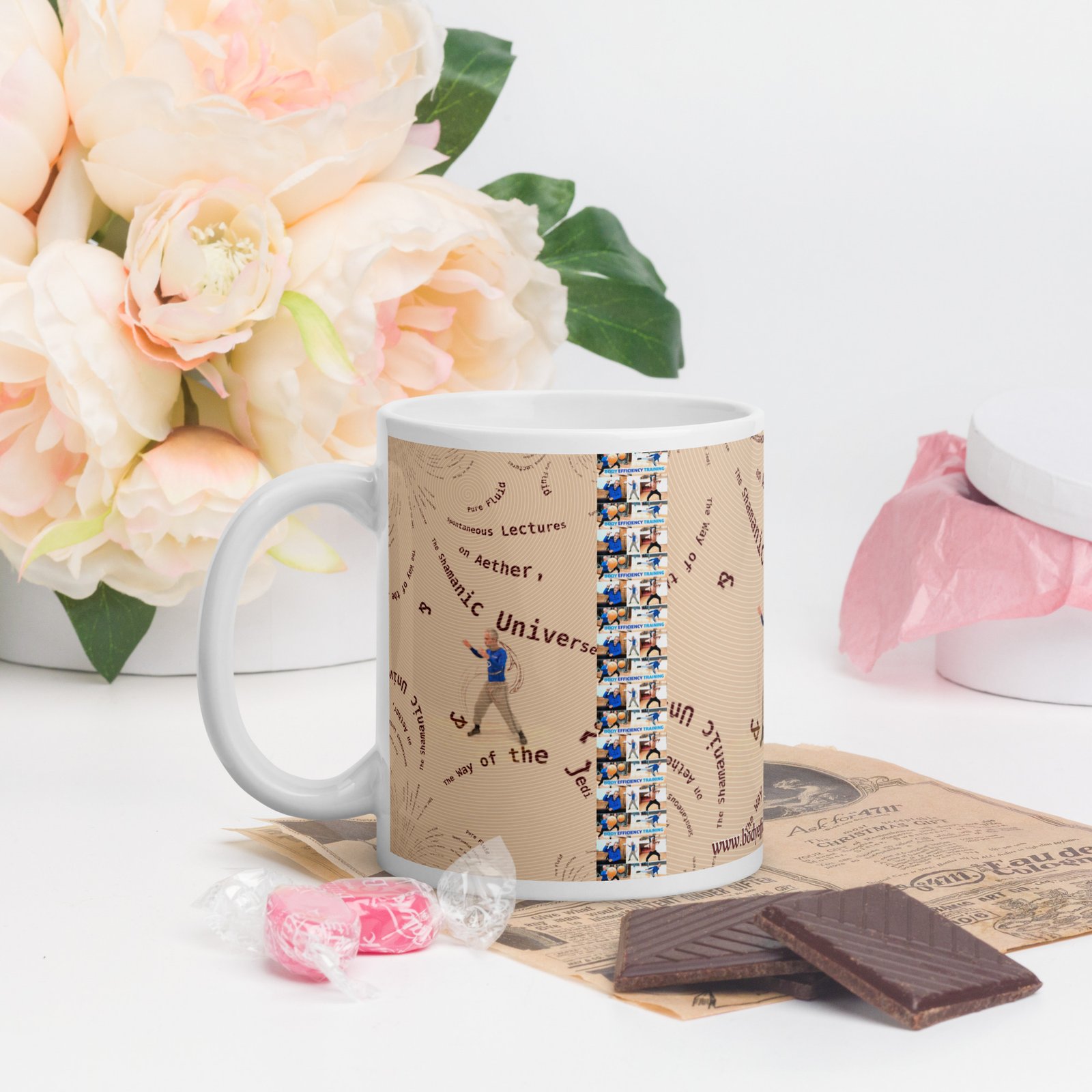 PURE FLUID. Aether and The Shamanic Universe. White glossy mug - Image 9