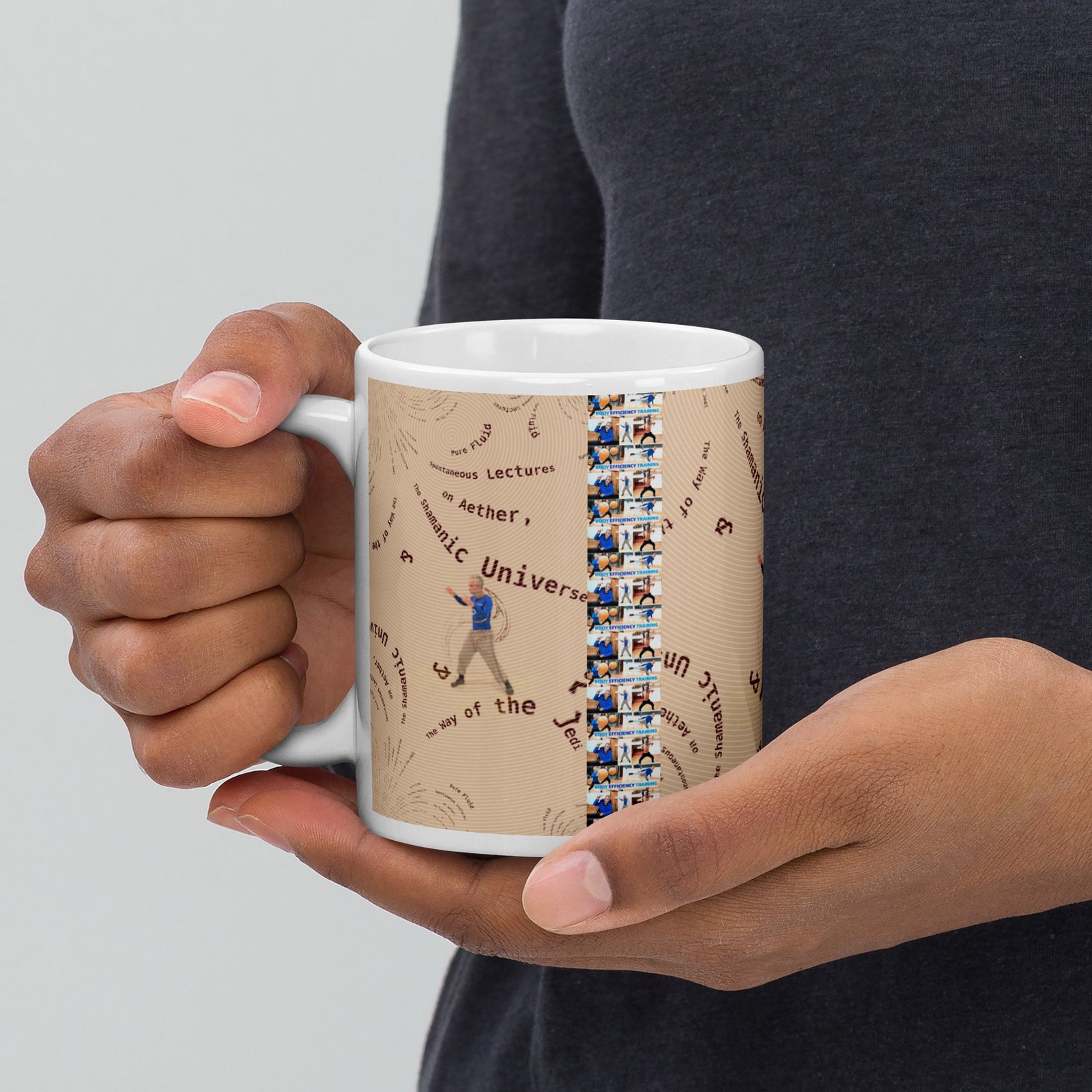 PURE FLUID. Aether and The Shamanic Universe. White glossy mug - Image 6