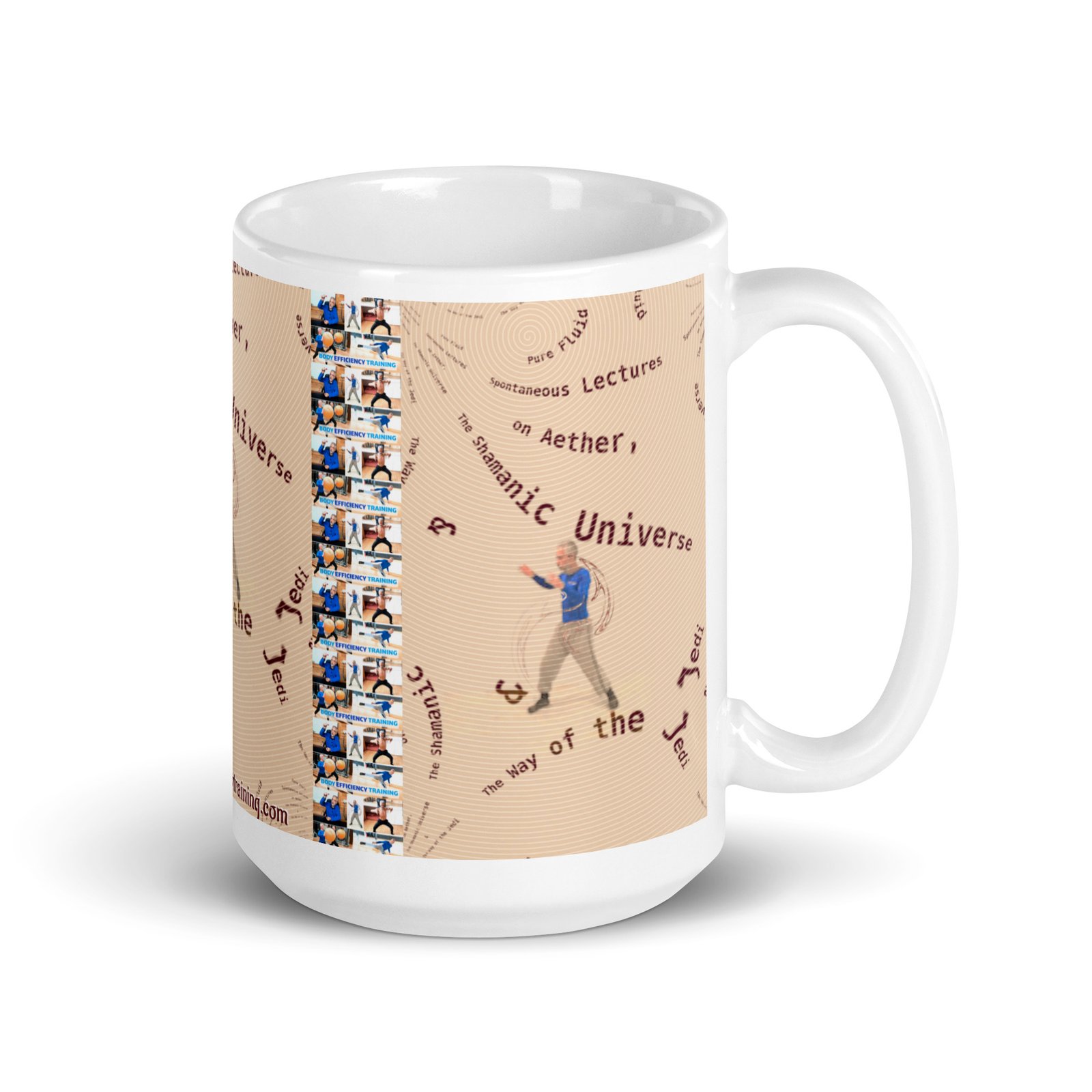 PURE FLUID. Aether and The Shamanic Universe. White glossy mug - Image 3