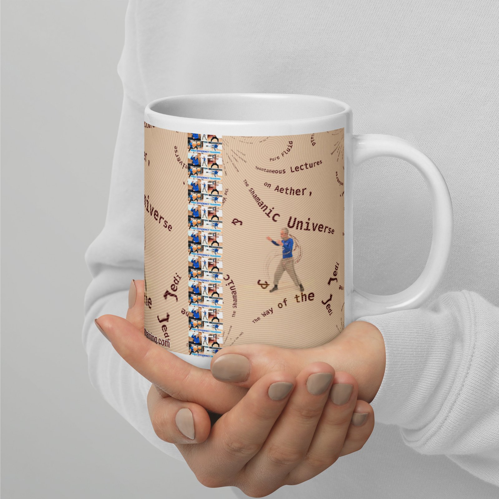 PURE FLUID. Aether and The Shamanic Universe. White glossy mug - Image 7