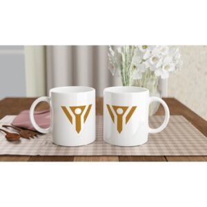 White 11oz Ceramic Mug - ENTIFY logo